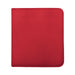 Vivid 12 Pocket Zipper Binder Red